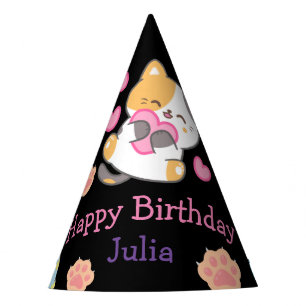 Chapeaux De Fètes Petite fille petite fille d'anniversaire noir