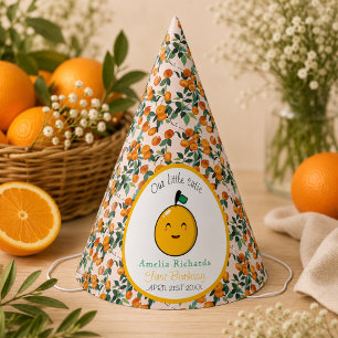 Chapeaux De Fètes Petite Orange Mignonne Citronnée 1er Anniversaire