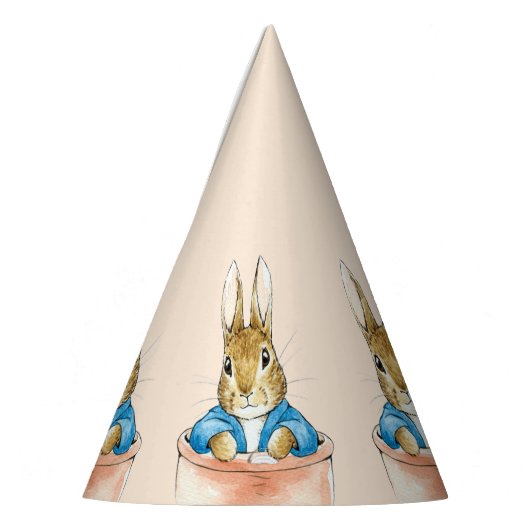 Chapeaux De Fètes Pierre le lapin assis dans un pot (Gauche)