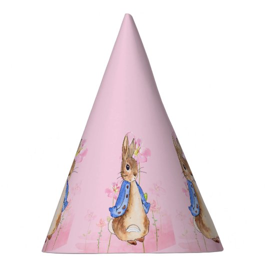 Chapeaux De Fètes Pierre le lapin aux fleurs roses (Droite)