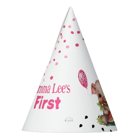 Chapeaux De Fètes Piglet mignon pastèque Anniversaire (Gauche)