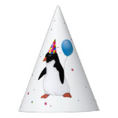 Chapeaux De Fètes Pingouin Avec Ballons Bleus (Devant)