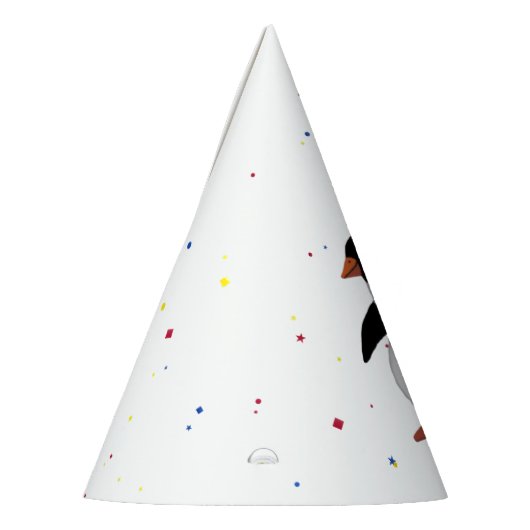 Chapeaux De Fètes Pingouin Avec Ballons Bleus (Gauche)