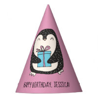 Pingouin mignon avec un anniversaire personnalisé