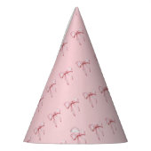 Chapeaux De Fètes Pink Bow Pattern Birthday Party Hats (Gauche)