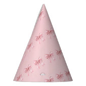 Chapeaux De Fètes Pink Bow Pattern Birthday Party Hats (Gauche)