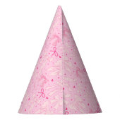 Chapeaux De Fètes Pink Coquette Bows Motif Anniversaire (Dos)