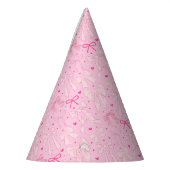 Chapeaux De Fètes Pink Coquette Bows Motif Anniversaire (Gauche)