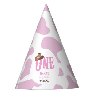 Chapeaux De Fètes Pink Cowgirl ONE Premier Rodéo 1ère fête d'anniver