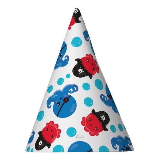 Chapeaux De Fètes Pirate Octopus, Motif de pieuvre, Animaux de mer (Droite)