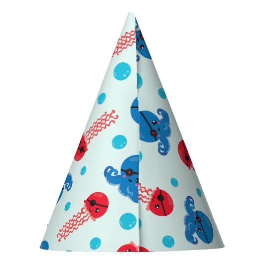 Chapeaux De Fètes Pirate Octopus, Pirate Jellyfish, Sea Animaux (Dos)