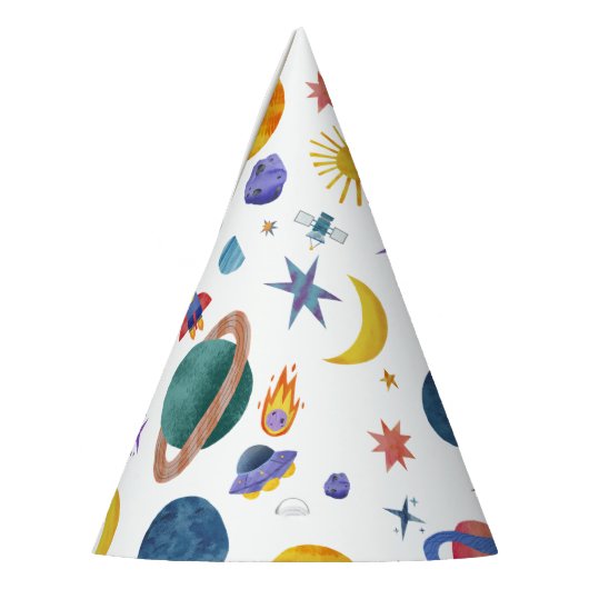 Chapeaux De Fètes Planètes spatiales Astronaut Lune Étoiles Annivers (Gauche)