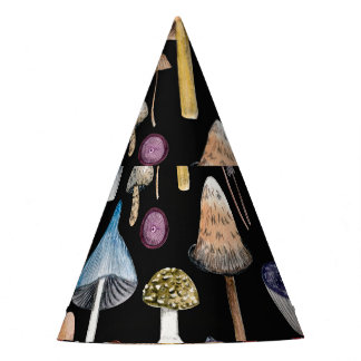 Chapeaux De Fètes Plantes forestiers : champignons d'aquarelle, patt