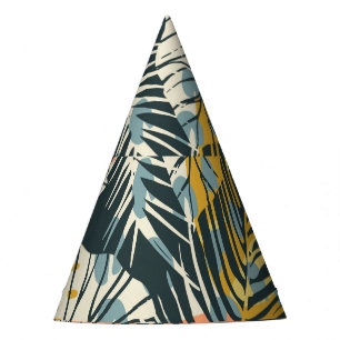 Chapeaux De Fètes Plantes tropicaux : motif artistique abstrait.