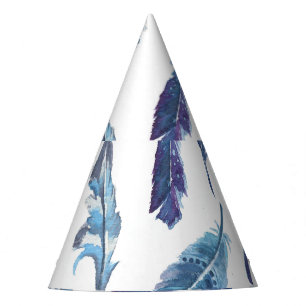 Chapeaux De Fètes Plumes d'aquarelle : motif aéré sans soudure.
