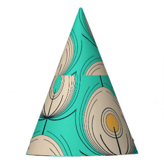 Chapeaux De Fètes Plumes de paon : Imaginaire bleu ivoire.