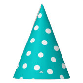 Chapeaux De Fètes Point Polka turquoise (Gauche)
