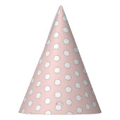 Chapeaux De Fètes Pointe rose et blanche (Gauche)