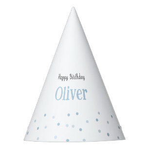 Chapeaux De Fètes Points bleus Anniversaires de enfants personnalisé