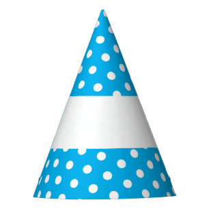 Chapeaux De Fètes Pois blancs amusants Arrière - plan bleu ciel bord
