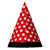 Chapeaux De Fètes Pois blancs sur Red Happy Birthday (Dos)