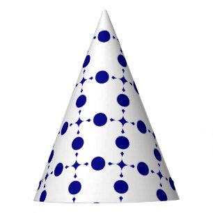 Chapeaux De Fètes Pois Bleus de la Marine, Motif à points Polka, poi
