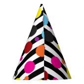 Chapeaux De Fètes Pois coloré noir blanc rayures design (Dos)