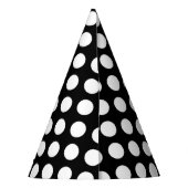 Chapeaux De Fètes Pois noirs et blancs, Motif Polka (Dos)