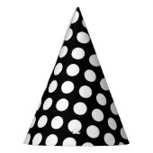 Chapeaux De Fètes Pois noirs et blancs, Motif Polka (Gauche)