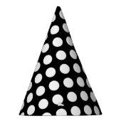 Chapeaux De Fètes Pois noirs et blancs, Motif Polka (Droite)