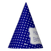 Chapeaux De Fètes Polka bleu et blanc de la marine fête d'anniversai (Gauche)