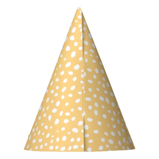Chapeaux De Fètes Polka jaune mignon point minimum Anniversaire (Dos)