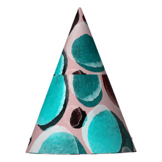 Chapeaux De Fètes Polka point aquarelle, motif abstrait.