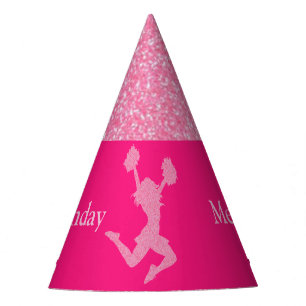 Chapeaux De Fètes Pom-pom girl "Joyeux anniversaire" Parties scintil