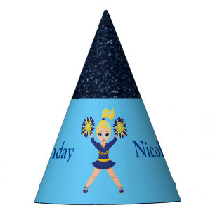 Chapeaux De Fètes Pom-pom girl "Joyeux anniversaire" Personnalisé