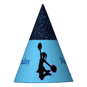 Chapeaux De Fètes Pom-pom girl "Joyeux anniversaire" Personnalisé