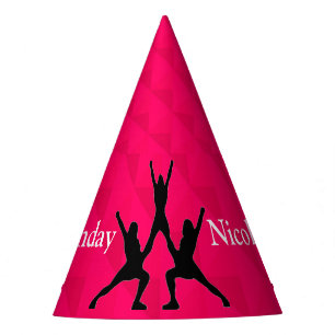 Chapeaux De Fètes Pom-pom girl "Joyeux anniversaire" Personnalisé