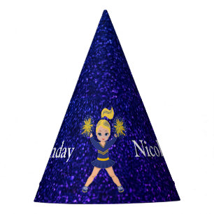 Chapeaux De Fètes Pom-pom girl "Joyeux anniversaire" Personnalisé