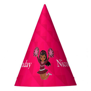 Chapeaux De Fètes Pom-pom girl "Joyeux anniversaire" Personnalisé