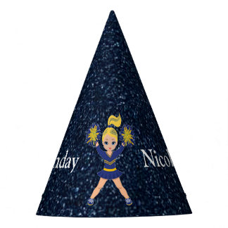 Chapeaux De Fètes Pom-pom girl "Joyeux anniversaire" Personnalisé
