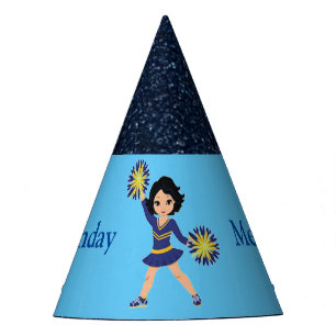 Chapeaux De Fètes Pom-pom girl "Joyeux anniversaire" Personnalisé
