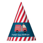 Chapeaux De Fètes Pompier rouge Alarme Camion Fournitures d'annivers (Devant)