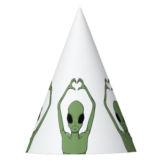 Chapeaux De Fètes Pose de cœur extraterrestre (Devant)