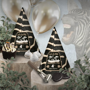 Chapeaux De Fètes Poster de animal Zebra Anniversaire Casquette