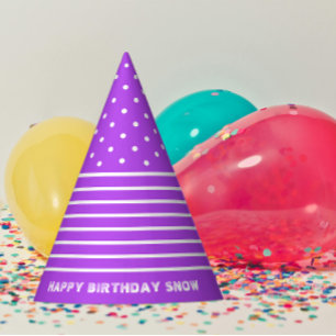 Chapeaux De Fètes Pourpre, points blancs, Casquette de la fête des r
