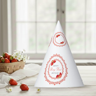 Chapeaux De Fètes Premier Anniversaire Red Lace Berry