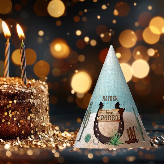 Chapeaux De Fètes Premier Rodeo Cowboy Western Boy 1ère fête d'anniv