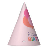 Chapeaux De Fètes Première fille d'anniversaire moderne violet rose  (Gauche)