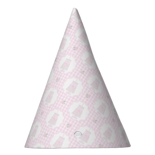 Chapeaux De Fètes Preppy Pink Bows Trellis Premier anniversaire Ribb (Droite)