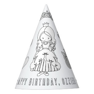 Chapeaux De Fètes Princesse Anniversaire - Couleur de votre propre C